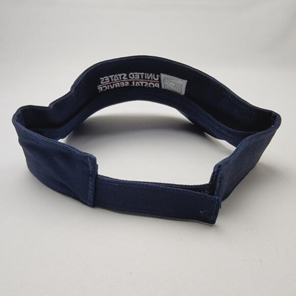Postal Worker Mail Office Person Visor Cap Hat Navy Blue Embroidered Uniform 80s - Picture 4 of 4